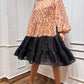 Abstract print knee length dress