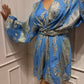 Blue brocade Romper