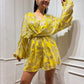 Yellow Brocade Romper