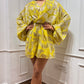Yellow Brocade Romper