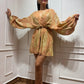 Brown Brocade Romper