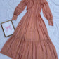 Sheer maxi stripe dress