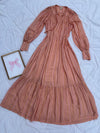 Sheer maxi stripe dress