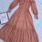 Sheer maxi stripe dress