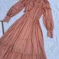 Sheer maxi stripe dress