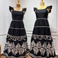 Black Border Printed Maxi Dress