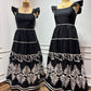 Black Border Printed Maxi Dress