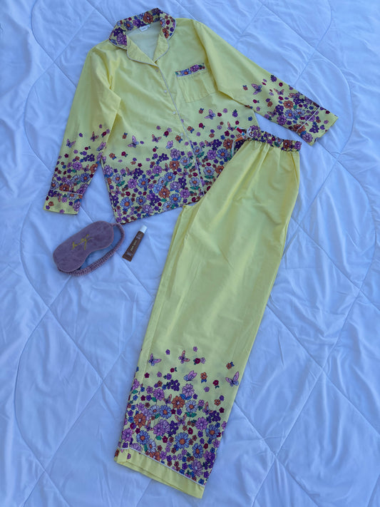 Butter Yellow Blossom PJ Set