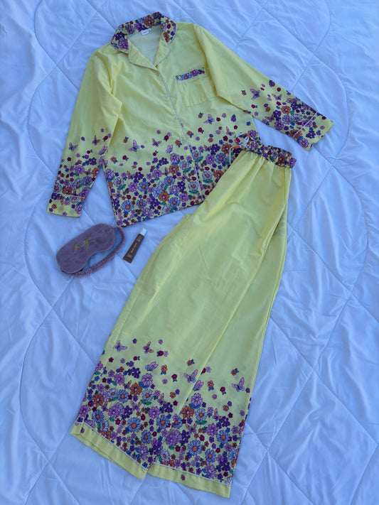 Butter Yellow Blossom PJ Set
