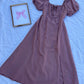 Mauve Pink Linen Bustier Dress