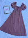 Mauve Pink Linen Bustier Dress