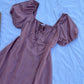 Mauve Pink Linen Bustier Dress