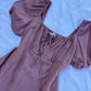 Mauve Pink Linen Bustier Dress