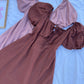 Brown Linen Bustier Dress