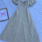 Beige Linen Bustier Dress