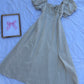 Beige Linen Bustier Dress
