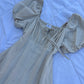 Beige Linen Bustier Dress