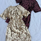 Gold sequinned dress
