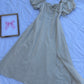 Beige Linen Bustier Dress
