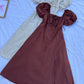 Brown Linen Bustier Dress