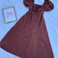 Brown Linen Bustier Dress