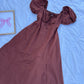 Brown Linen Bustier Dress