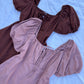 Mauve Pink Linen Bustier Dress