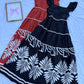 Black Border Printed Maxi Dress