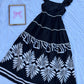 Black Border Printed Maxi Dress