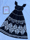 Black Border Printed Maxi Dress