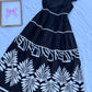 Black Border Printed Maxi Dress