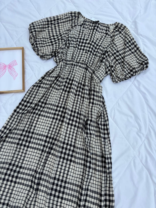 Plaid cotton dress