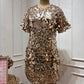 Gold sequinned dress