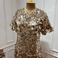 Gold sequinned dress
