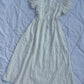 White bow textured dress