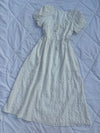 White bow textured dress