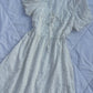 White bow textured dress