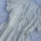 White bow textured dress