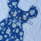Blue floral padded maxi dress