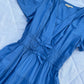 Blue poplin bow dress
