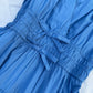 Blue poplin bow dress