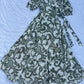 Green paisley overlap dress