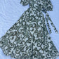 Green paisley overlap dress
