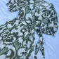 Green paisley overlap dress