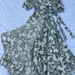Green paisley overlap dress