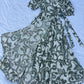 Green paisley overlap dress