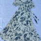 Cream floral overlap dress