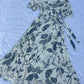 Cream floral overlap dress