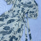 Cream floral overlap dress