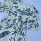 Cream floral overlap dress